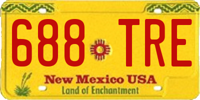 NM license plate 688TRE