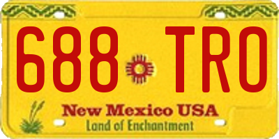 NM license plate 688TRO