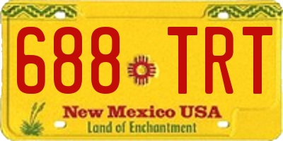 NM license plate 688TRT
