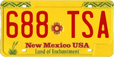 NM license plate 688TSA