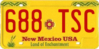 NM license plate 688TSC