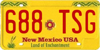 NM license plate 688TSG