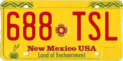 NM license plate 688TSL