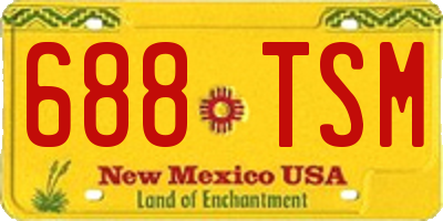 NM license plate 688TSM