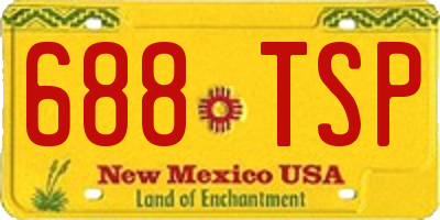 NM license plate 688TSP