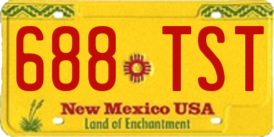 NM license plate 688TST