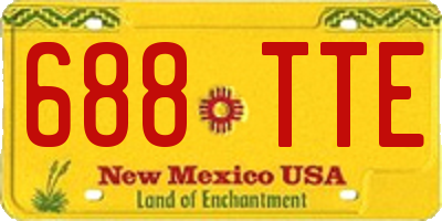 NM license plate 688TTE
