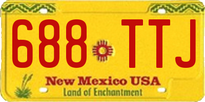 NM license plate 688TTJ