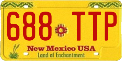 NM license plate 688TTP