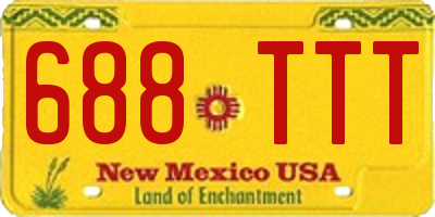 NM license plate 688TTT