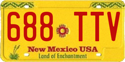 NM license plate 688TTV
