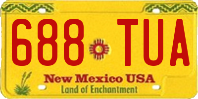 NM license plate 688TUA