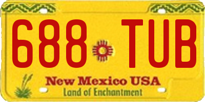 NM license plate 688TUB