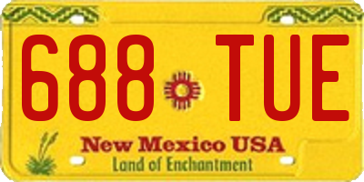NM license plate 688TUE