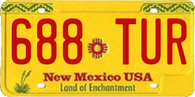 NM license plate 688TUR