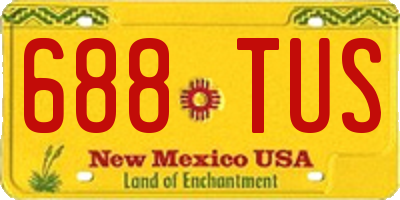 NM license plate 688TUS