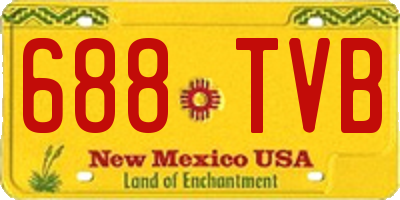 NM license plate 688TVB