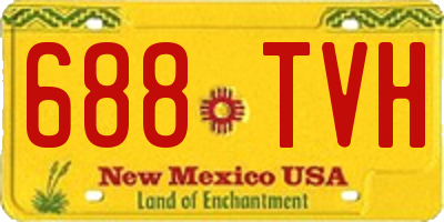 NM license plate 688TVH
