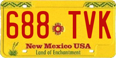 NM license plate 688TVK