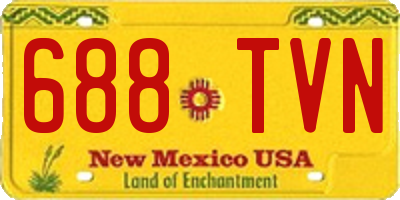 NM license plate 688TVN