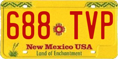 NM license plate 688TVP