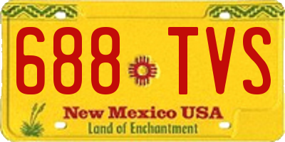 NM license plate 688TVS