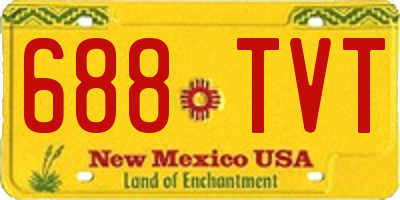 NM license plate 688TVT