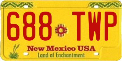 NM license plate 688TWP