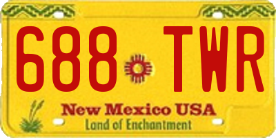 NM license plate 688TWR