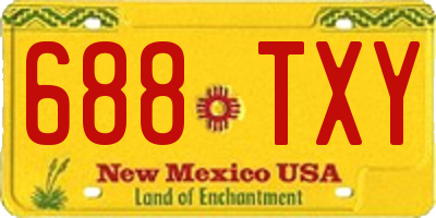 NM license plate 688TXY