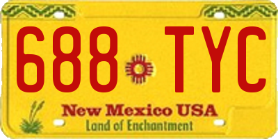NM license plate 688TYC