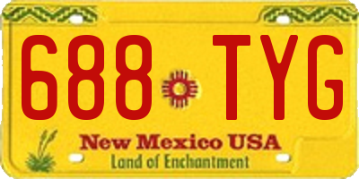 NM license plate 688TYG