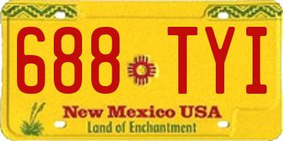NM license plate 688TYI