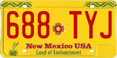 NM license plate 688TYJ