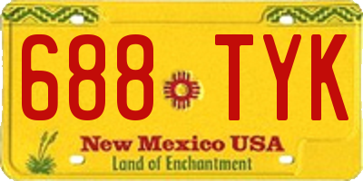 NM license plate 688TYK