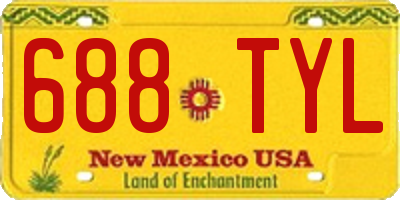 NM license plate 688TYL