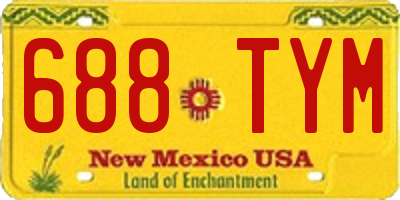 NM license plate 688TYM