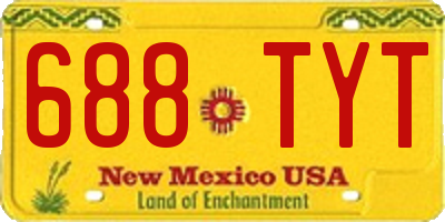 NM license plate 688TYT