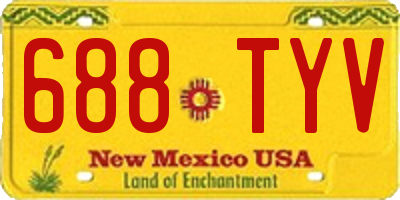 NM license plate 688TYV