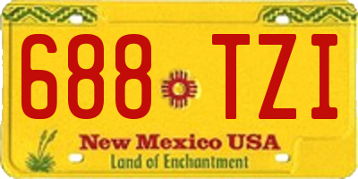 NM license plate 688TZI
