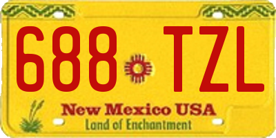 NM license plate 688TZL