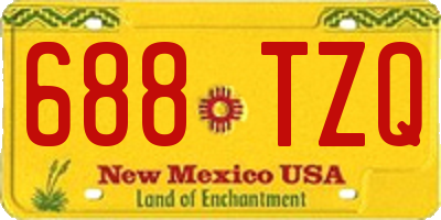 NM license plate 688TZQ