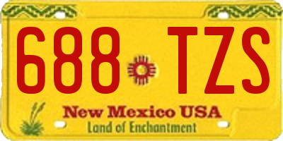 NM license plate 688TZS