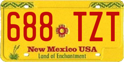 NM license plate 688TZT