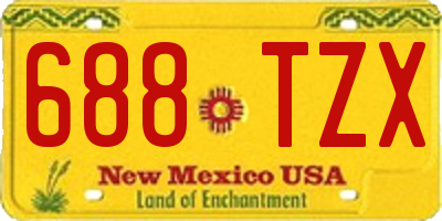 NM license plate 688TZX