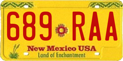 NM license plate 689RAA