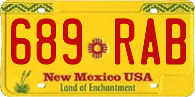 NM license plate 689RAB