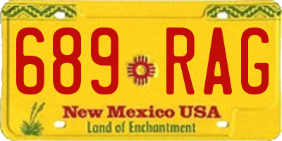 NM license plate 689RAG