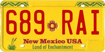 NM license plate 689RAI