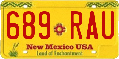 NM license plate 689RAU